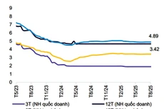 Lãi suất huy động của các nhóm ngân hàng (%)