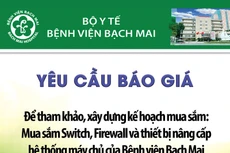 Bệnh viện Bạch Mai thông báo yêu cầu báo giá