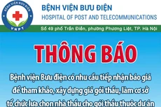 Bệnh viện Bưu điện thông báo mời chào giá
