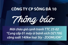 Công ty cổ phần Sông Đà 10 thông báo 
