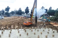 Đến giữa tháng 10/2025, giá trị xây lắp của Dự án Đường trục trung tâm TP. Biên Hòa đoạn từ đường Võ Thị Sáu đến đường Đặng Văn Trơn đạt 59,75% tổng giá trị hợp đồng. Ảnh: Ngọc Tuấn