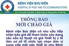 Bệnh viện Bưu điện thông báo mời chào giá