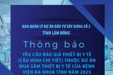 Yêu cầu báo giá thiết bị y tế thuộc dự án Mua sắm thiết bị y tế của Bệnh viện Đa khoa tỉnh năm 2025