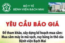 Bệnh viện Bạch Mai thông báo yêu cầu báo giá