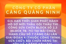 Công ty cổ phần Cảng Quảng Ninh thông báo gia hạn thời gian phát hành hồ sơ mời thầu