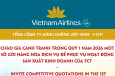 Tổng công ty Hàng không Việt Nam - CTCP thông báo mời chào giá cạnh tranh
