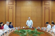 Tổng Bí thư Tô Lâm chủ trì buổi làm việc với Ban Thường vụ Đảng ủy Chính phủ về 4 dự án Luật Đất đai (sửa đổi), Luật Quy hoạch, Luật Quy hoạch đô thị và nông thôn, Luật Đầu tư . Ảnh: Thống Nhất