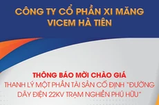 Công ty cổ phần Xi măng Vicem Hà Tiên thông báo mời chào giá