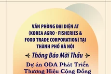 Văn phòng Đại Diện Tổng công ty Thương mại Thủy sản & Nông sản Hàn Quốc tại Hà Nội thông báo mời thầu
