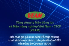 Mời chào giá gói mua sắm: Tổ chức chương trình sinh hoạt chính trị chuyên đề năm 2025 của Đảng ủy Cơ quan VEAM