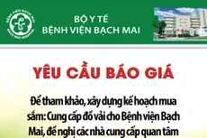 Bệnh viện Bạch Mai thông báo yêu cầu báo giá