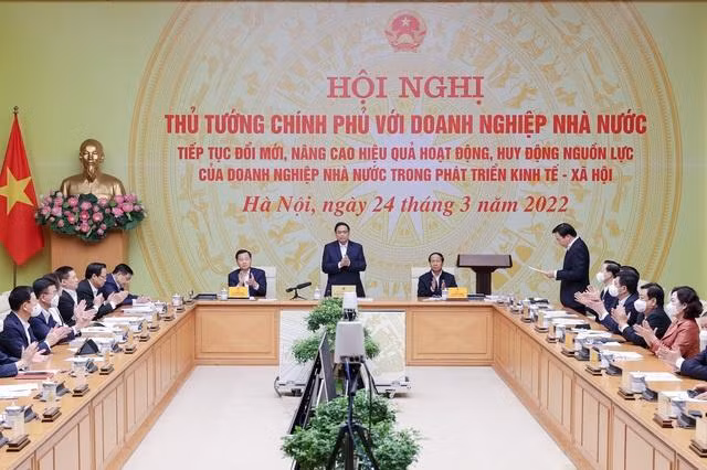 Thủ tướng Chính phủ Phạm Minh Chính chủ trì Hội nghị. Ảnh: VGP