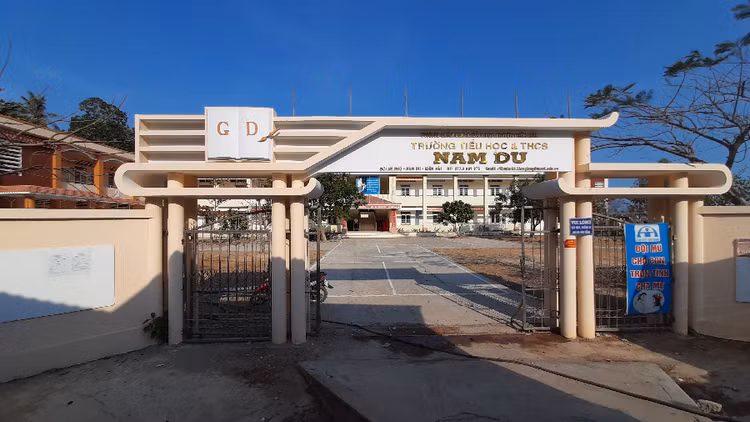 Hình ảnh Trường Tiểu học và Trung học cơ sở Nam Du. Ảnh: Internet