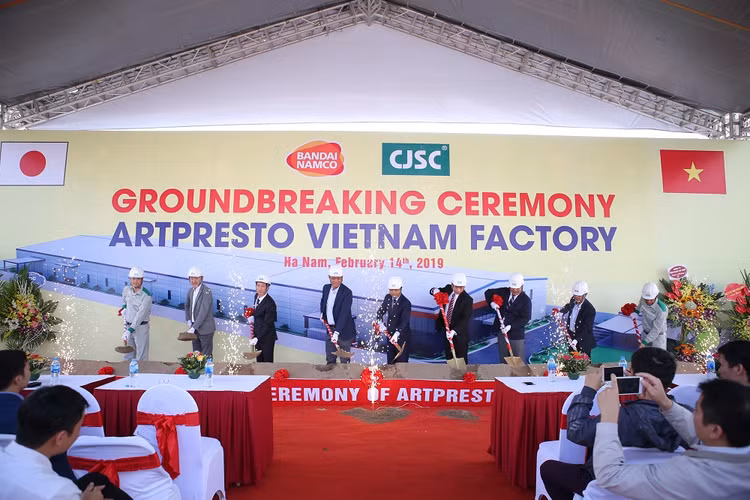 Lễ động thổ xây dựng Nhà máy Artpresto Việt Nam tại Hà Nam ngày 14/2/2019.