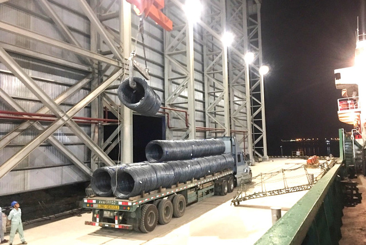 6.000 tấn thép cuộn chất lượng cao được Hòa Phát xuất khẩu sang Nhật Bản vào ngày 19/5/2019 (ảnh: HP)