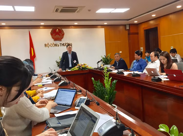 Cuộc họp báo thông tin điều chỉnh giá điện diễn ra chiều ngày 20/3/2019, tại Bộ Công Thương