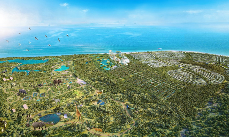 Phối cảnh quy hoạch tổng thể Safari Hồ Tràm. (Ảnh: Novaland)