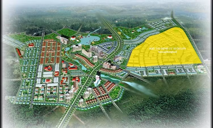 Ảnh sơ đồ Khu tái định cư Hồ Suối Lớn Ảnh: Internet