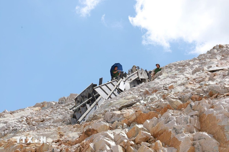 Tai nạn tại công trường Dự án thành phần đoạn Quy Nhơn - Chí Thạnh làm 2 người tử vong và 1 người bị thương ảnh: TTXVN