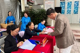 Kết thúc bầu cử, tỉ lệ cử tri cả nước tham gia bỏ phiếu đạt 99,68% - Ảnh: VGP