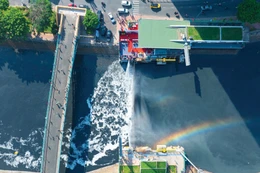 Tiến độ tổng thể tại Dự án Giải quyết ngập do triều khu vực TP.HCM có xét đến yếu tố biến đổi khí hậu - giai đoạn 1 đã đạt 94%. Ảnh: Văn Huyền