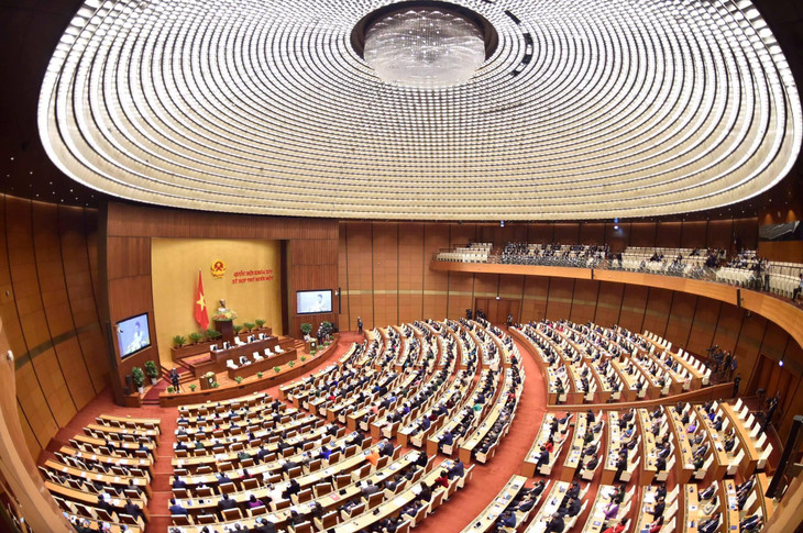 Toàn cảnh phiên khai mạc Kỳ họp thứ 11 Quốc hội khóa XIV sáng ngày 24/3/2021 (ảnh:QB)