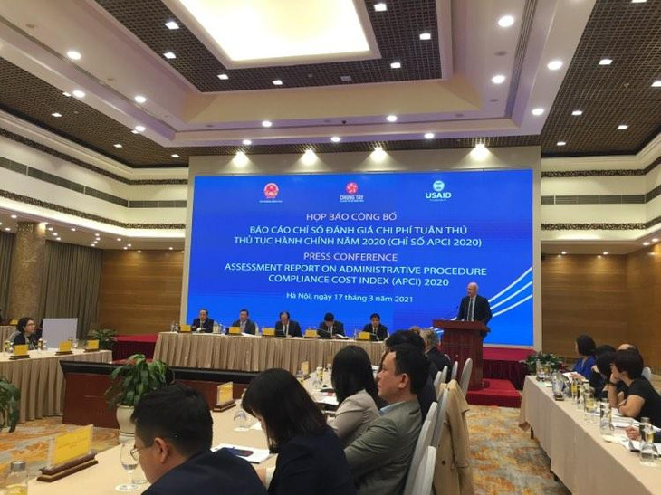 Ông Daniel Fitzpatrick, giám đốc Dự án Thúc đẩy cải cách và nâng cao năng lực kết nối của doanh nghiệp nhỏ và vừa (LinkSME) phát biểu (ảnh: MT)