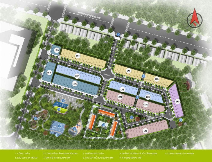 Dự án Symbio Garden được quảng bá có quy mô khu đất 34.737,7 m2, gồm 43 căn shop house, 94 căn nhà phố với diện tích 90 - 191 m2/căn Dự án Symbio Garden được quảng bá có quy mô khu đất 34.737,7 m2, gồm 43 căn shop house, 94 căn nhà phố với diện tích 90 - 191 m2/căn