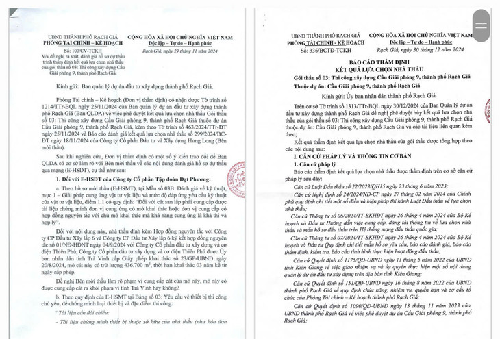 Gói thầu cầu Giải phóng 9 (Kiên Giang): Nhà thầu kiến nghị nhiều vấn đề cần làm sáng tỏ ảnh 1