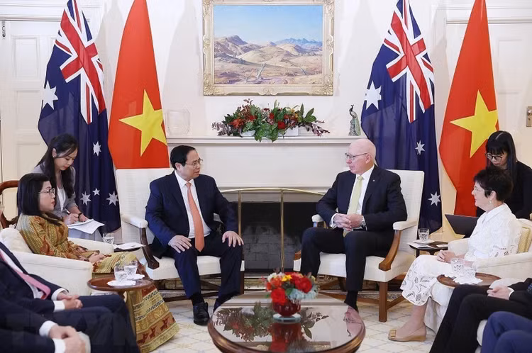 Thủ tướng Phạm Minh Chính hội kiến Toàn quyền Australia David Hurley.