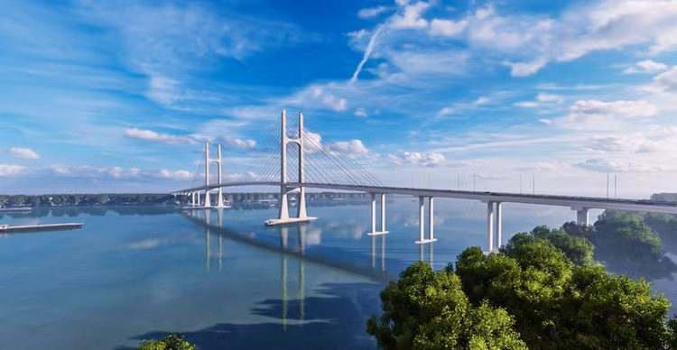 Phối cảnh thiết kế cầu Rạch Miễu 2