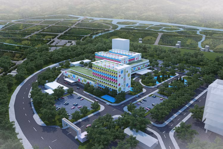 Phối cảnh tổng thể Bệnh viện Nhi Trung ương 