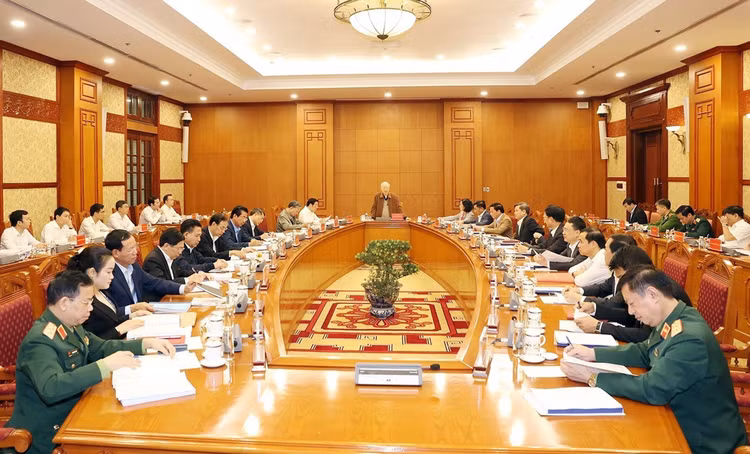Tổng Bí thư Nguyễn Phú Trọng chủ trì cuộc họp của Thường trực Ban Chỉ đạo Trung ương về phòng, chống tham nhũng, tiêu cực. Ảnh: Trí Dũng