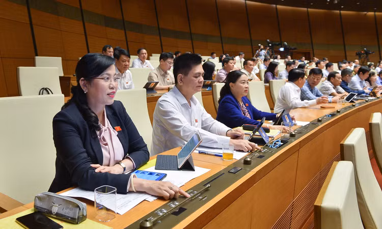 Các đại biểu Quốc hội tham gia biểu quyết 