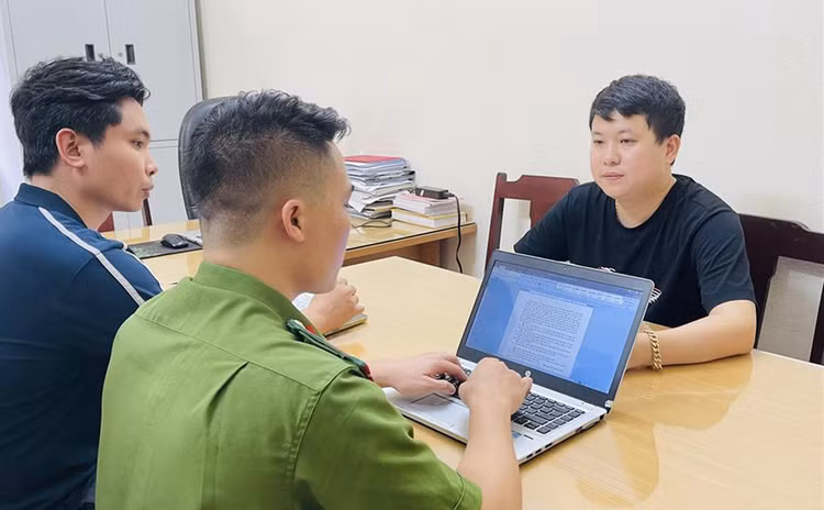 Đối tượng Phạm Viết Trung tại cơ quan điều tra
