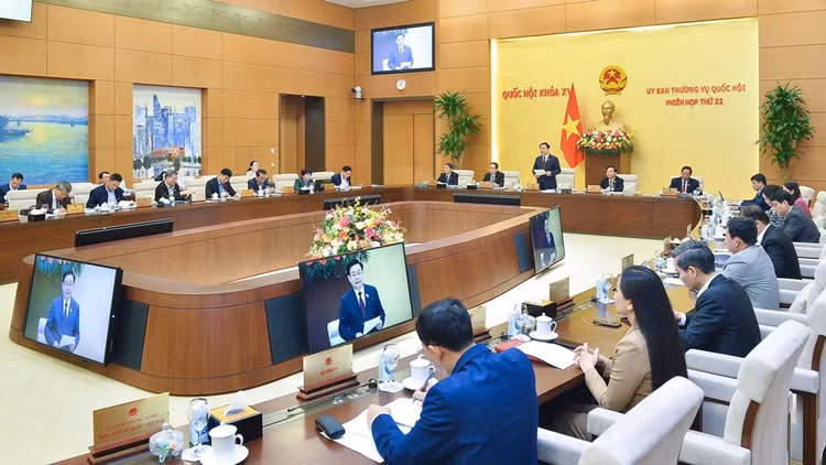Quang cảnh Phiên họp thứ 22 Ủy ban Thường vụ Quốc hội