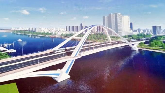 Phối cảnh cầu Trần Hoàng Na. 