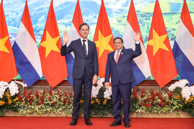 Thủ tướng Phạm Minh Chính đã hội đàm với Thủ tướng Mark Rutte. Ảnh: VGP