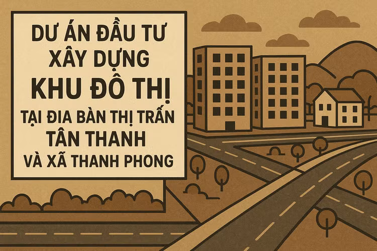 Dự án Đầu tư xây dựng khu đô thị tại địa bàn thị trấn Tân Thanh và xã Thanh Phong, huyện Thanh Liêm có diện tích 23 ha. Ảnh: TL