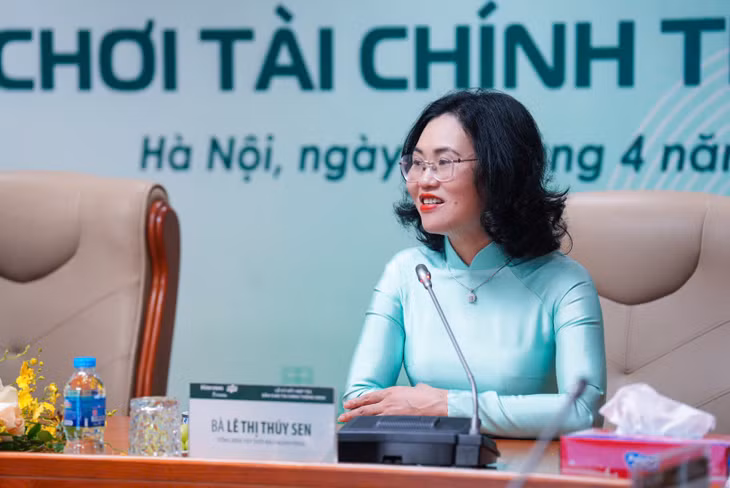 Bà Lê Thị Thúy Sen - Tổng Biên tập Thời báo Ngân hàng