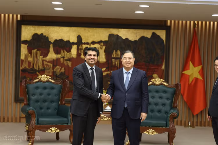 Ủy viên Bộ Chính trị, Phó Thủ tướng Thường trực Phạm Gia Túc tiếp ông Amit Dixit, Trưởng bộ phận châu Á của Quỹ đầu tư Blackstone - Ảnh: VGP/Phương Nguyên