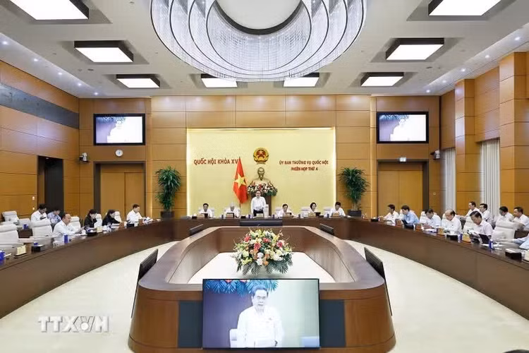 Chủ tịch Quốc hội Trần Thanh Mẫn phát biểu. (Ảnh: Doãn Tấn/TTXVN)