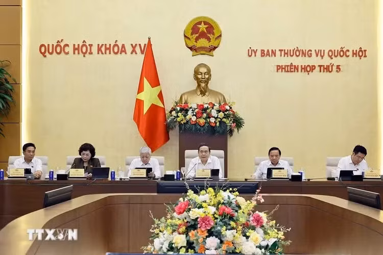 Chủ tịch Quốc hội Trần Thanh Mẫn phát biểu. Ảnh: Doãn Tấn/TTXVN