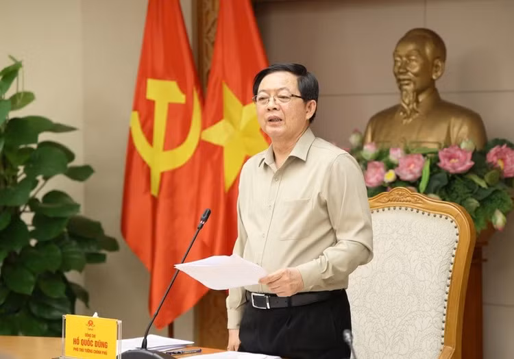 Phó Thủ tướng Hồ Quốc Dũng chủ trì cuộc họp về điều chỉnh Quy hoạch sử dụng đất quốc gia thời kỳ 2021-2030, tầm nhìn đến năm 2050 - Ảnh: VGP/Gia Huy