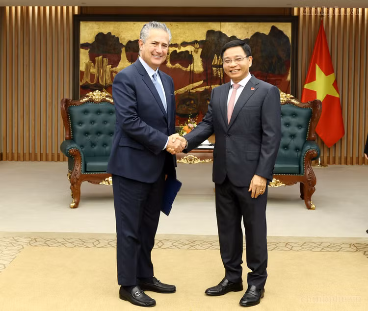 Phó Thủ tướng Nguyễn Văn Thắng tiếp Tổng Giám đốc điều hành Citigroup, ông Ernesto Torres Cantú - Ảnh chinhphu.vn/Đức Tuân