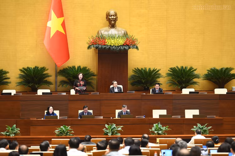 Quang cảnh phiên thảo luận tại hội trường chiều 29/10 - Ảnh: chinhphu.vn/Nhật Bắc