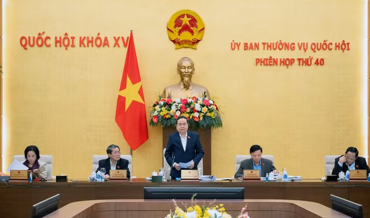 Chủ tịch Quốc hội Trần Thanh Mẫn chủ trì Phiên họp thứ 40 của Ủy ban Thường vụ Quốc hội. Ảnh: Gia Hân