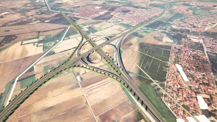 Tuyến đường Vành đai 3 qua địa bàn huyện Đông Anh có chiều dài 14,9 km, tổng mức đầu tư 8.190 tỷ đồng