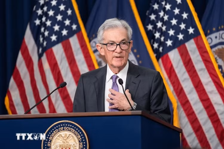 Chủ tịch Cục Dự trữ Liên bang Mỹ (FED) Jerome Powell. (Ảnh: THX/TTXVN)