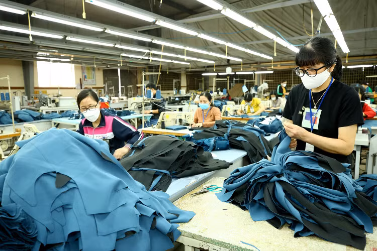 Nhiều đạo luật của Mỹ, EU dự kiến áp dụng cho các ngành sản xuất, trong đó có ngành dệt may, yêu cầu doanh nghiệp phải đáp ứng tiêu chuẩn xanh, thiết kế sinh thái… Ảnh: Tiên Giang
